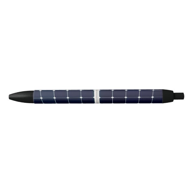 Stylo Noir Image amusante d'un panneau solaire (Devant)