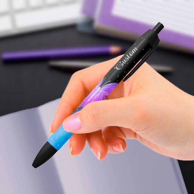 Stylo Noir Imaginaire spatial Papillon cosmique (Créateur téléchargé)