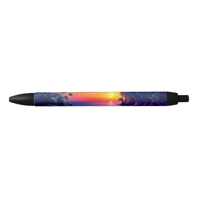 Stylo Noir Imaginaire Tropical Beach Two (Devant)