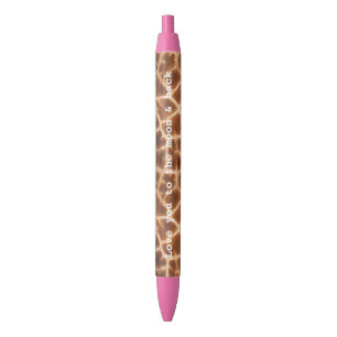 Stylo Noir Impression de girafe Brown