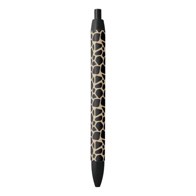 Stylo Noir Impression de girafe Brown noire (devant Vertical)