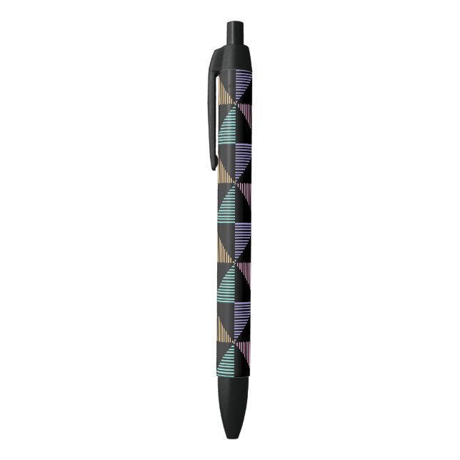 Stylo Noir Impression géométrique abstraite élégante – Modern (Haut (Vertical))