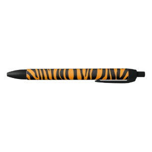 Stylo Noir Impression zèbre orange Princeton