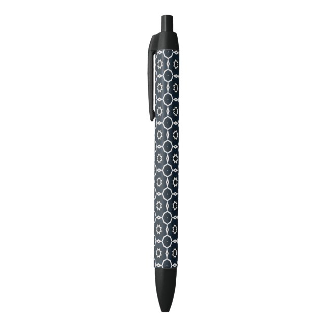 Stylo Noir Imprimé géométrique (Haut (Vertical))