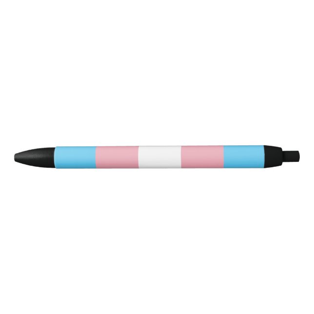 Stylo Noir Indicateur de fierté transgenre (Devant)