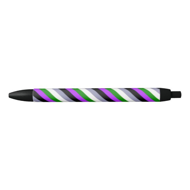 Stylo Noir Indicateur Falln Genderqueer Pride (Devant)