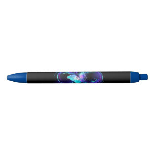 Stylo Noir Infinité brillante avec papillon magique
