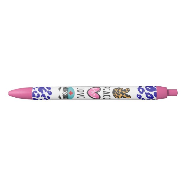Stylo Noir Infirmière en design minimaliste (Devant)