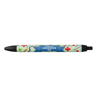 Stylo Noir Infirmière personnalisée