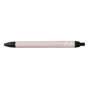 Stylo Noir Initiales Monogrammes Tendance Rose Vierge Surdime