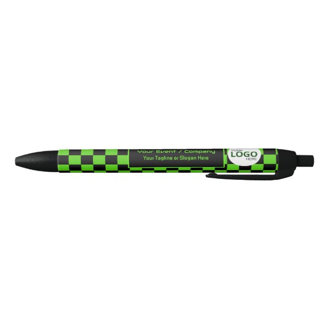 Stylo Noir IT Business ou Cyber Company - Lime Green Check (Bas)