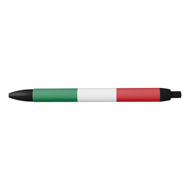 Stylo Noir Italie Pays Drapeau Pride italienne Cadeau patriot (Devant)