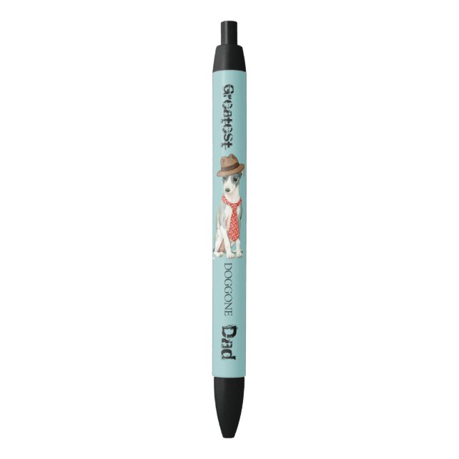 Stylo Noir Italien Greyhound Papa (devant Vertical)
