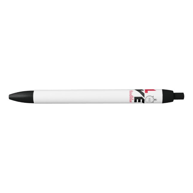 Stylo Noir J'aime le triathlon (Devant)