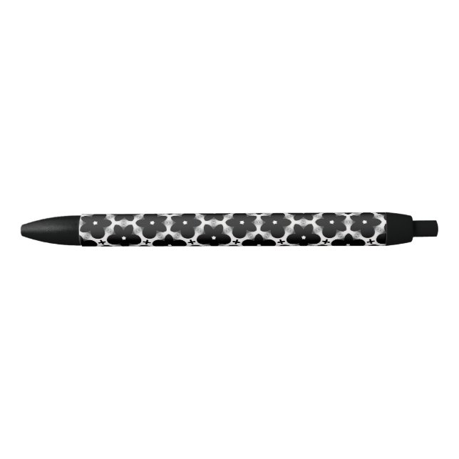 Stylo Noir Jardin gothique floral (Devant)
