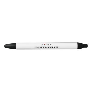 Stylo Noir J'Coeur Mon Poméranien