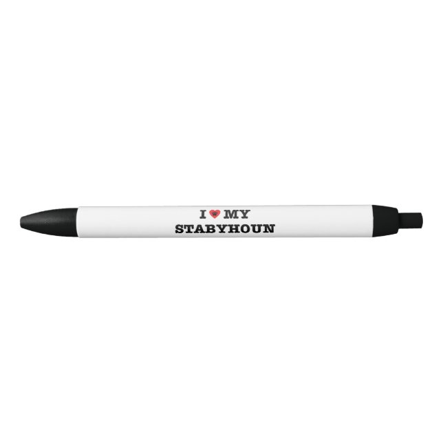 Stylo Noir J'Coeur Mon Stabyhoun (Devant)