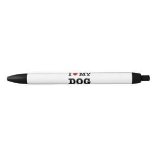 Stylo Noir Je Coeur mon chien