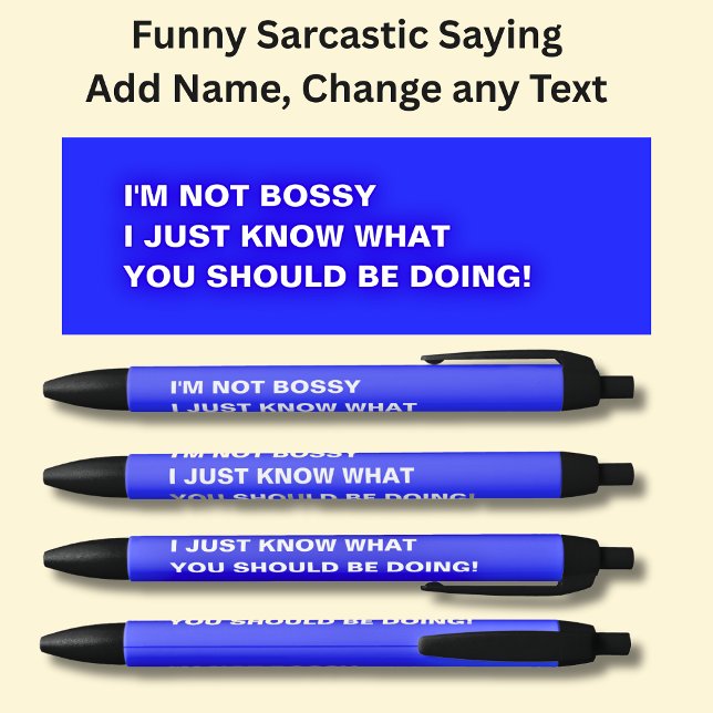 Stylo Noir Je ne suis pas autoritaire Je sais juste ce que vo (Créateur téléchargé)