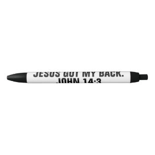 Stylo Noir JÉSUS A EU MON 14:3 ARRIÈRE de John