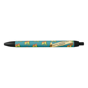Stylo Noir Joli Anniversaire Romantique Lovebirds