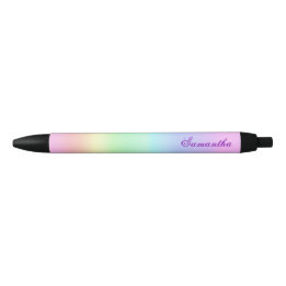 Stylo Noir Joli dégradé arc-en-ciel