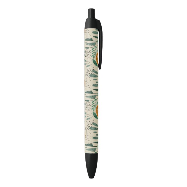 Stylo Noir Joli Doodle Lion Jungle Rainforest Motif (Bas (Vertical))