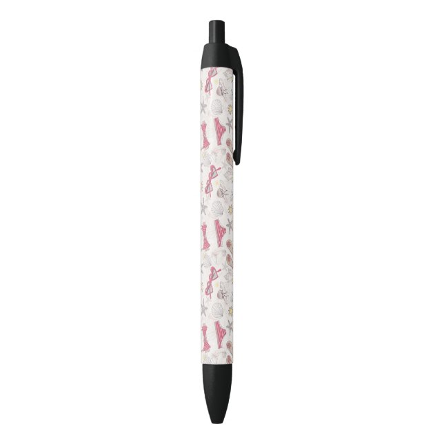 Stylo Noir Joli Motif Abstrait d'été (Bas (Vertical))