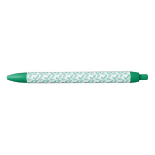 Stylo Noir Joli motif floral de fond