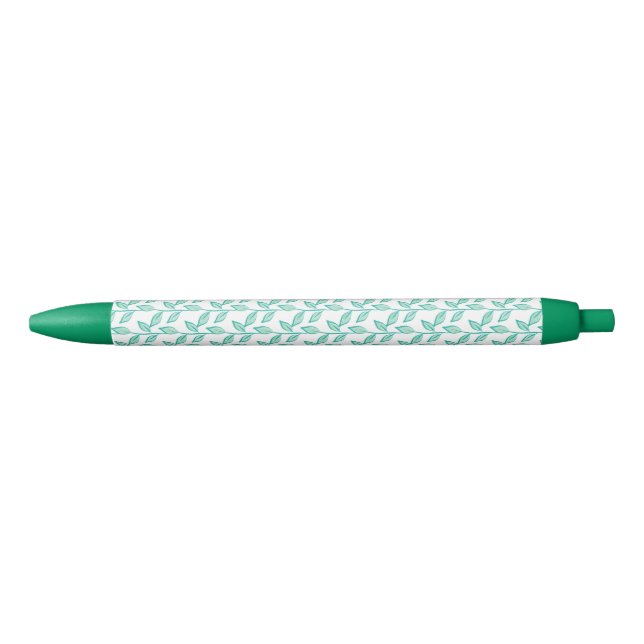 Stylo Noir Joli motif floral de fond (Devant)