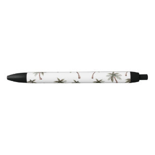 Stylo Noir Joli Palmiers sans mer Motif, Cadeau d'été