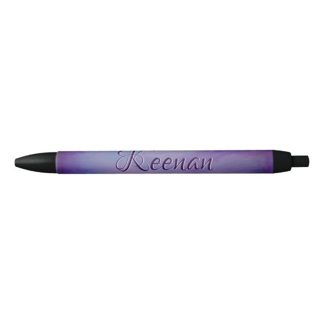 Stylo Noir Joli Pastels | Cloud rose mignon Ciel bleu violet (Devant)