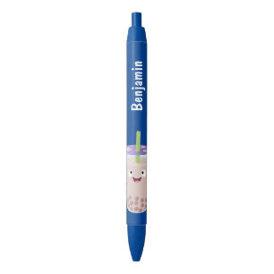 Stylo Noir Joli personnage de dessin animé boba thé bulle