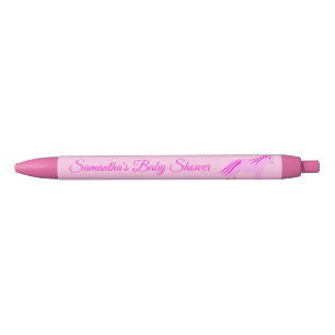 Stylo Noir Joli rose bébé fille Unicorn Baby shower personnal