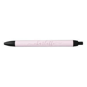 Stylo Noir Joli rose et blanc doux