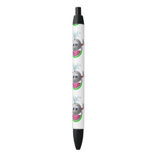 Stylo Noir Jolie baleine et pastèque