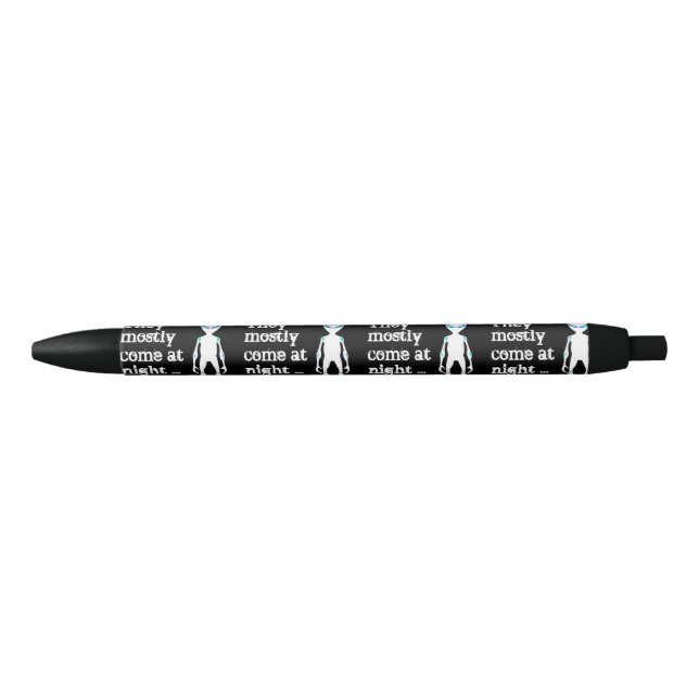 Stylo Noir Jolie citation alien blanche noire (Devant)