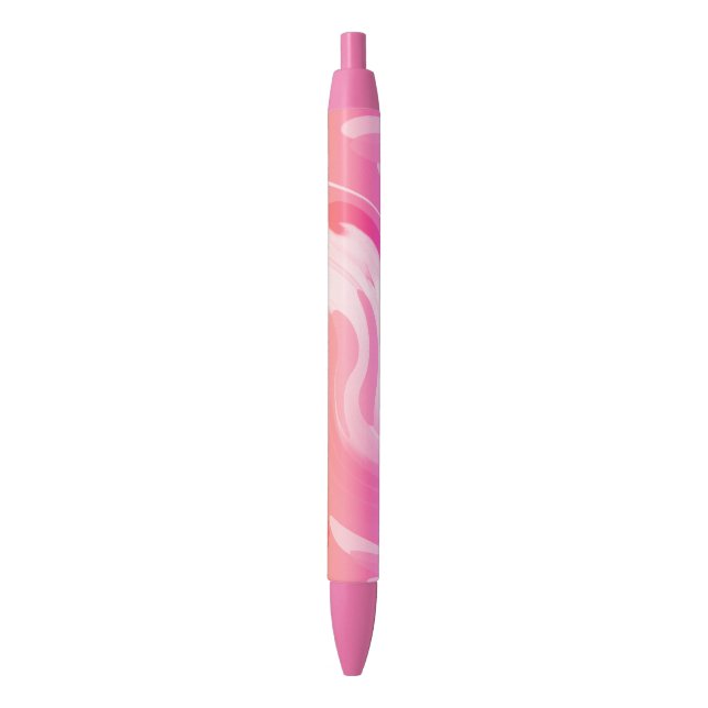 Stylo Noir Jolie fantaisie art rose (devant Vertical)