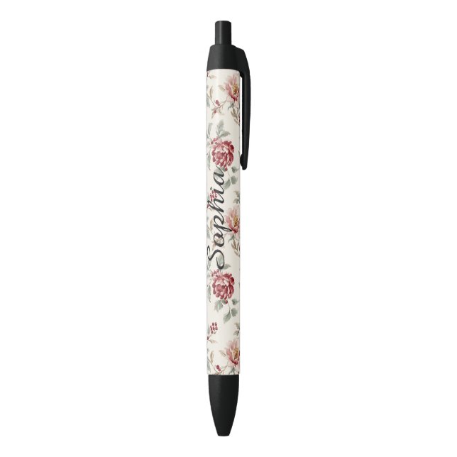 Stylo Noir Jolie Fleur Rouge Crème Chic (Bas (Vertical))