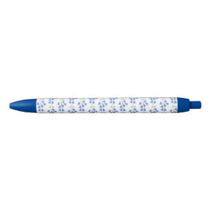Stylo Noir Jolies Pennes Monogrammées Bluebells