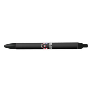 Stylo Noir Joueur de Pickleball Drapeau Américain Amour de Pi