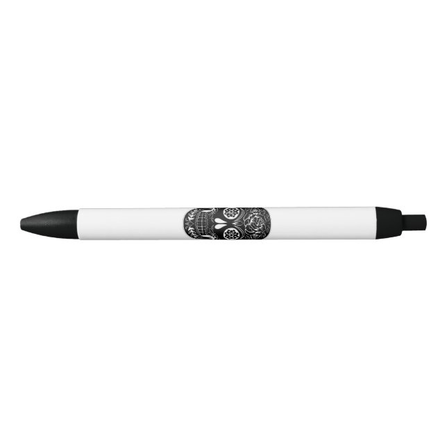 Stylo Noir Jour du crâne mort (Devant)