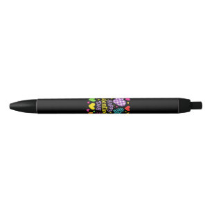 Stylo Noir Joyeuse Saint-Valentin - Cœurs Amour