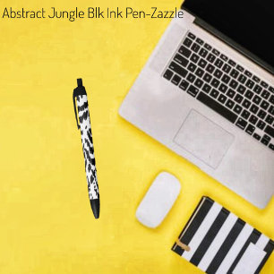 Stylo Noir Jungle Abstraite