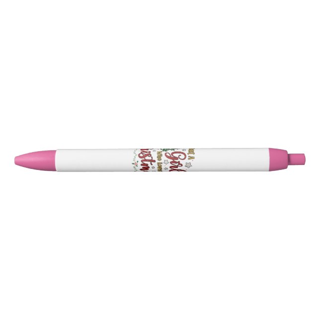 Stylo Noir Juste une fille qui aime Noël (Devant)