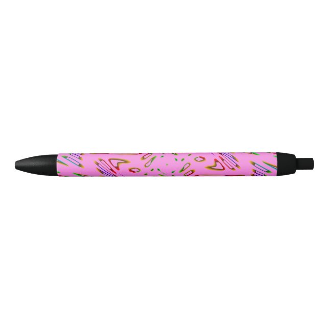 Stylo Noir Kaleidoscope rose (Devant)