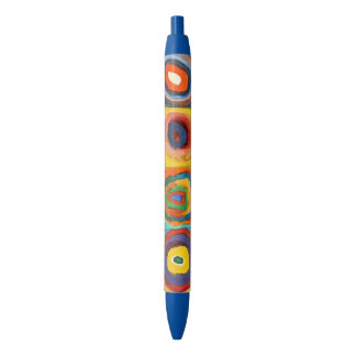 Stylo Noir Kandinsky - Carrés aux cercles concentrés