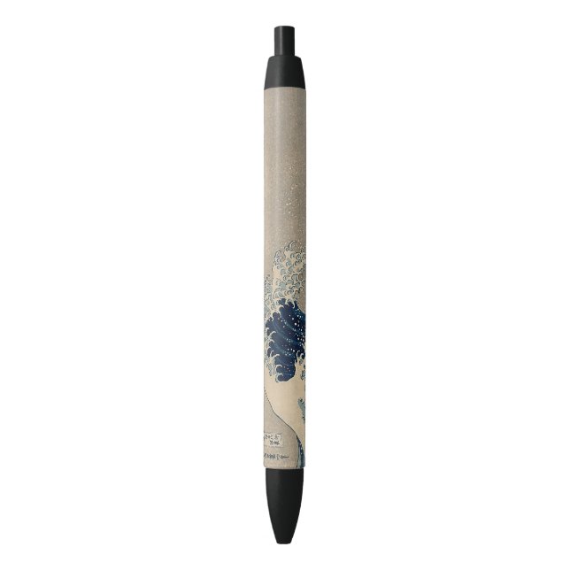 Stylo Noir Katsushika Hokusai. La Grande Vague au large de Ka (devant Vertical)