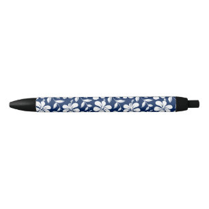 Stylo Noir Ketmie bleue et blanche