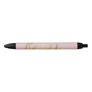 Stylo Noir La feuille d'or détendent